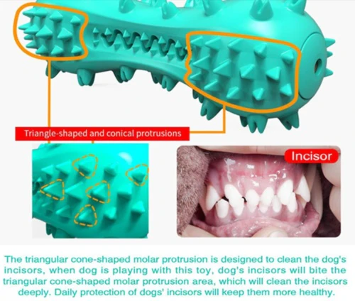 Pet Dog Cleaning Chew Toy – Rubber Molar Stick for Aggressive Chewers, Teeth Cleaning & Anxiety Relief for Small to Medium Dogs - Image 2